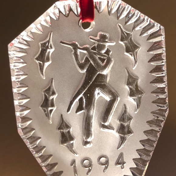 Waterford Crystal  1994 11 Pipers Piping Christmas Ornament 12 days of Christmas - Picture 2 of 11